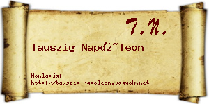 Tauszig Napóleon névjegykártya
